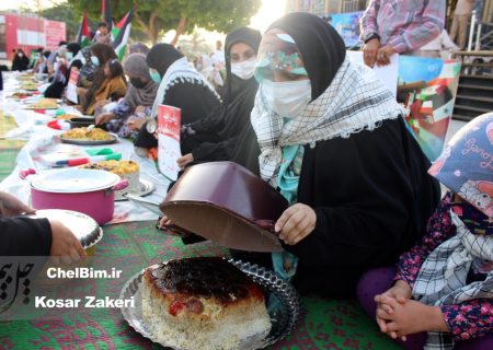 پویش «مقلوبه» بانوان قشم در حمایت از زنان و کودکان فلسطینی
