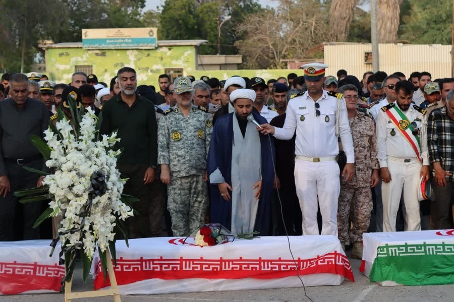 تشییع پیکر ۳ شهید مدافع وطن در منطقه یکم امامت نداجا