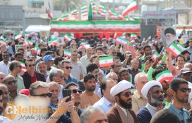 عکس | لبیک شیعه و سنی جزیره قشم به پیام رهبری در 22 بهمن